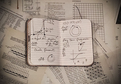 Hastily scrawled notes on the pages of my notebook.