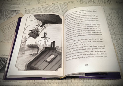 Percy Bysshe Shelly, action poet, repels from a balloon onto the rooftop of a London factory.